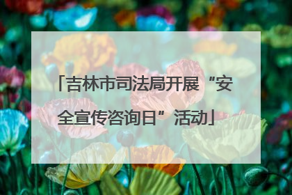 吉林市司法局开展“安全宣传咨询日”活动