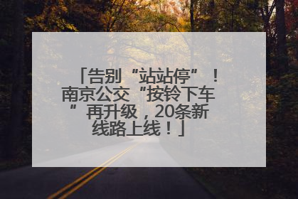 告别“站站停”！南京公交“按铃下车”再升级，20条新线路上线！