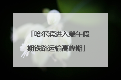 哈尔滨进入端午假期铁路运输高峰期