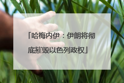 哈梅内伊：伊朗将彻底摧毁以色列政权