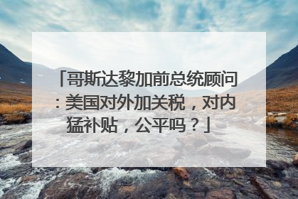 哥斯达黎加前总统顾问：美国对外加关税，对内猛补贴，公平吗？