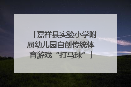 嘉祥县实验小学附属幼儿园自创传统体育游戏“打马球”