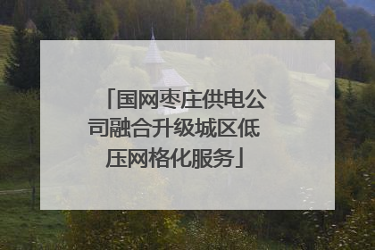国网枣庄供电公司融合升级城区低压网格化服务