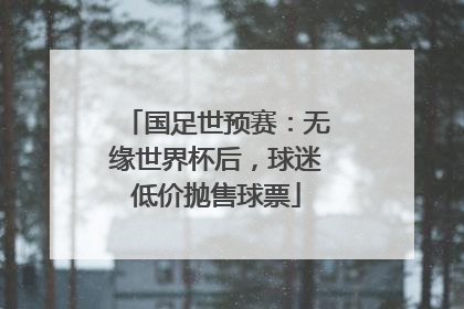 国足世预赛：无缘世界杯后，球迷低价抛售球票
