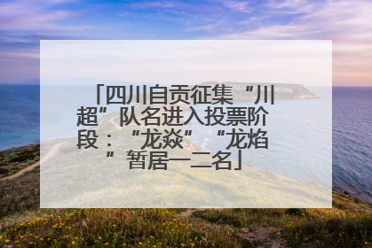 四川自贡征集“川超”队名进入投票阶段：“龙焱”“龙焰”暂居一二名