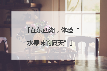 在东西湖，体验“水果味的夏天”