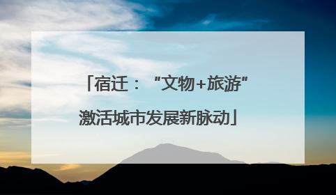 宿迁：“文物+旅游”激活城市发展新脉动