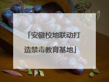 安徽校地联动打造禁毒教育基地
