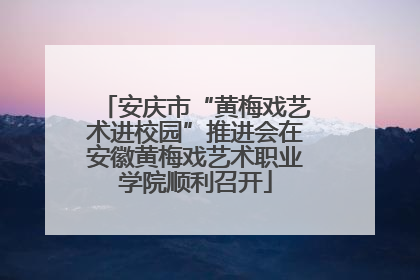 安庆市“黄梅戏艺术进校园”推进会在安徽黄梅戏艺术职业学院顺利召开