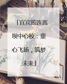 宜宾筠连蒿坝中心校：童心飞扬，筑梦未来