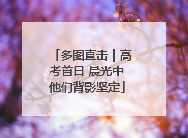 多图直击｜高考首日 晨光中他们背影坚定