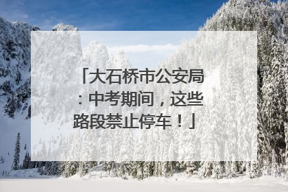 大石桥市公安局：中考期间，这些路段禁止停车！