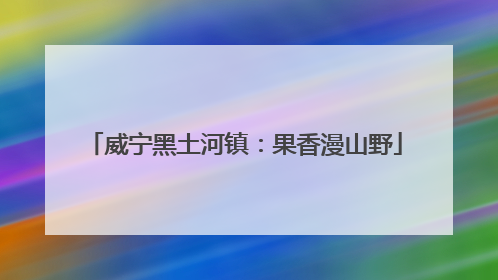 威宁黑土河镇：果香漫山野