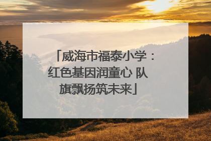 威海市福泰小学：红色基因润童心 队旗飘扬筑未来