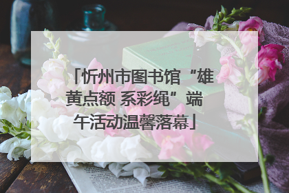 忻州市图书馆“雄黄点额 系彩绳”端午活动温馨落幕