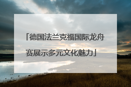 德国法兰克福国际龙舟赛展示多元文化魅力