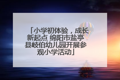 小学初体验，成长新起点 绵阳市盐亭县岐伯幼儿园开展参观小学活动