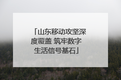 山东移动攻坚深度覆盖 筑牢数字生活信号基石