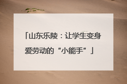 山东乐陵：让学生变身爱劳动的“小能手”