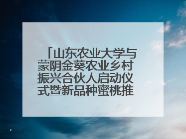 山东农业大学与蒙阴金葵农业乡村振兴合伙人启动仪式暨新品种蜜桃推介活动举行