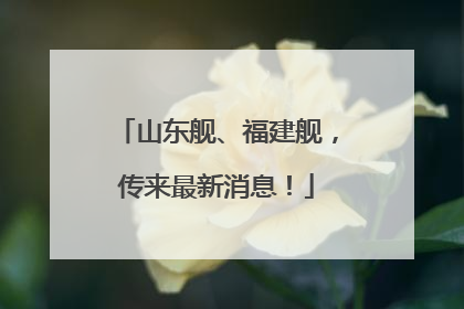 山东舰、福建舰，传来最新消息！