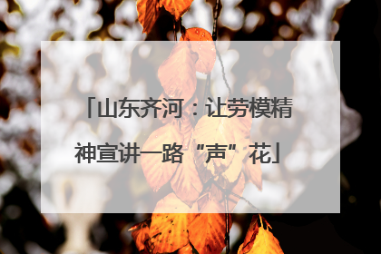 山东齐河：让劳模精神宣讲一路“声”花