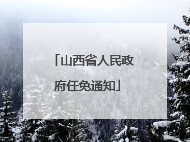 山西省人民政府任免通知