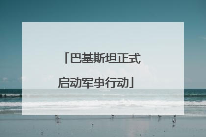 巴基斯坦正式启动军事行动