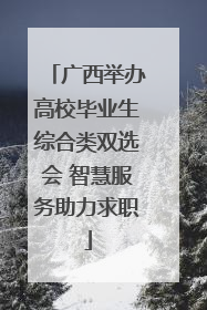 广西举办高校毕业生综合类双选会 智慧服务助力求职