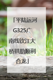 平陆运河G325广南线钦江大桥拱肋顺利合龙