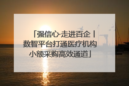 强信心·走进百企丨数智平台打通医疗机构小额采购高效通道