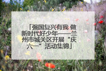 强国复兴有我 做新时代好少年——兰州市城关区开展“庆六一”活动集锦