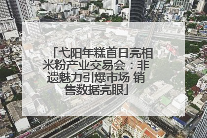 弋阳年糕首日亮相米粉产业交易会：非遗魅力引爆市场 销售数据亮眼