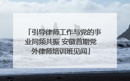 引导律师工作与党的事业同频共振 安徽首期党外律师培训班见闻