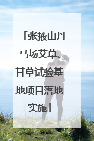 张掖山丹马场艾草、甘草试验基地项目落地实施