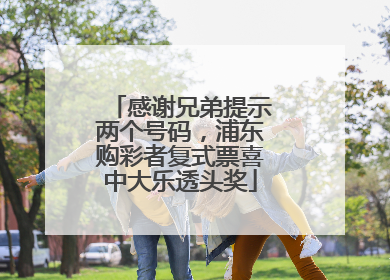 感谢兄弟提示两个号码，浦东购彩者复式票喜中大乐透头奖