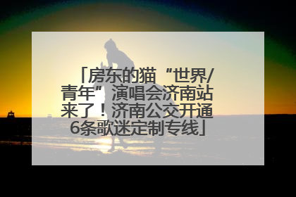 房东的猫“世界/青年”演唱会济南站来了！济南公交开通6条歌迷定制专线