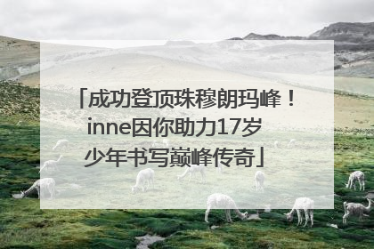 成功登顶珠穆朗玛峰！inne因你助力17岁少年书写巅峰传奇