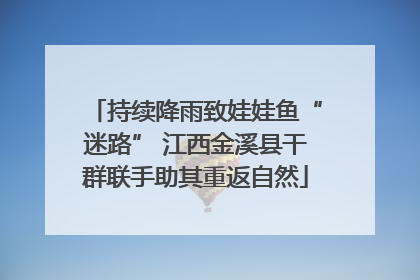 持续降雨致娃娃鱼“迷路” 江西金溪县干群联手助其重返自然