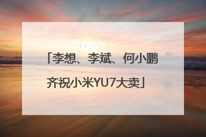 李想、李斌、何小鹏齐祝小米YU7大卖