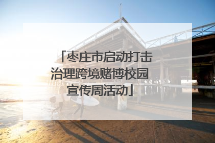枣庄市启动打击治理跨境赌博校园宣传周活动