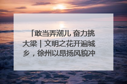 敢当弄潮儿 奋力挑大梁｜文明之花开遍城乡，徐州以昂扬风貌冲刺“万亿之城”