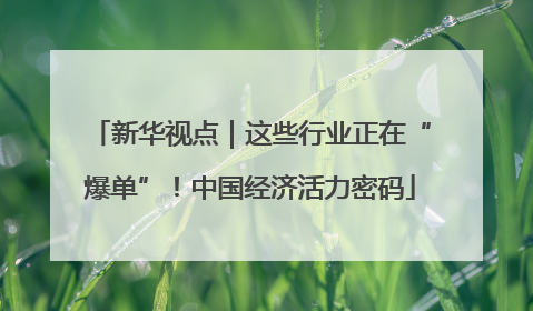 新华视点｜这些行业正在“爆单”！中国经济活力密码