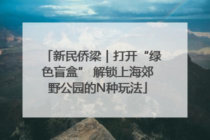 新民侨梁｜打开“绿色盲盒” 解锁上海郊野公园的N种玩法