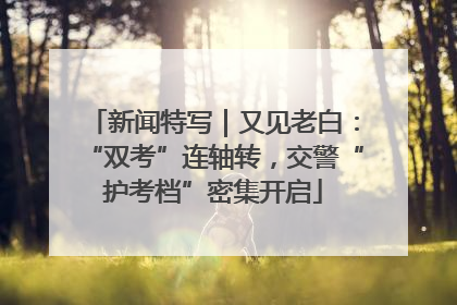 新闻特写｜又见老白：“双考”连轴转，交警“护考档”密集开启