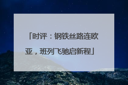 时评：钢铁丝路连欧亚，班列飞驰启新程