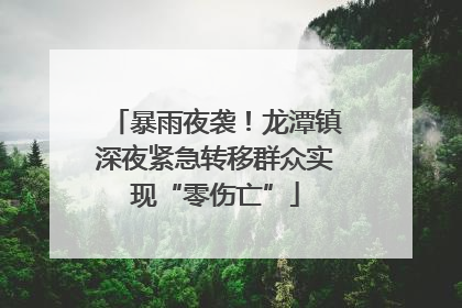 暴雨夜袭！龙潭镇深夜紧急转移群众实现“零伤亡”