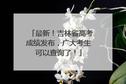 最新！吉林省高考成绩发布，广大考生可以查询了！