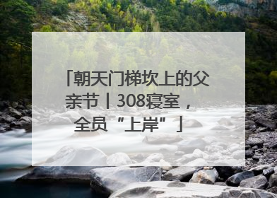 朝天门梯坎上的父亲节丨308寝室，全员“上岸”