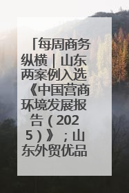 每周商务纵横｜山东两案例入选《中国营商环境发展报告（2025）》；山东外贸优品购物季进机关活动在济南举办